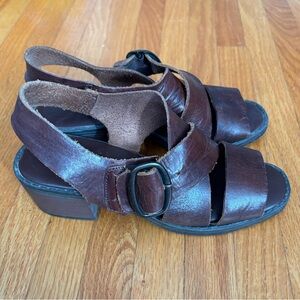 Brown Leather Women's Sandals